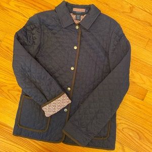 Navy Blue Vineyard Vines Quilted Coat | small
